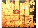 Egyptian map drawn on papyrus (from the 13th century BC) showing the gold-mines in Waddi Hammamat, in the desert east of the Nile.